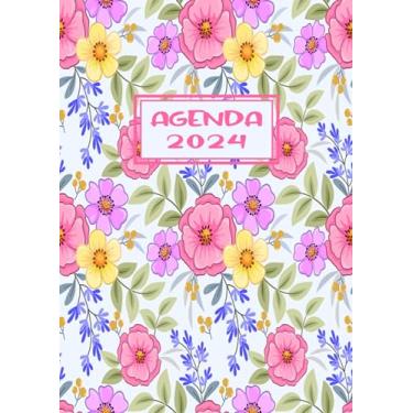 Imagem de Agenda Journalier 2024: Restez Organisé du 1er janvier 2024 au 31 décembre 2024 | Pages de Contacts, Emplois du Temps, Journal de Mots de Passe, Jours Fériés, Anniversaires et Bien Plus Encore !