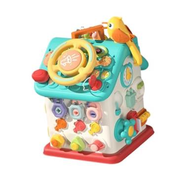 Imagem de YIJU Bebê ocupado placa sensorial ocupado atividade cubo cor forma classificação brinquedo de correspondência, para 6 a 12-18 meses crianças meninos