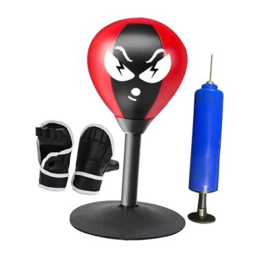 Imagem de menolana Bola de reação de boxe com suporte, base de ventosa profissional, saco de pancadas de mesa, bola de velocidade de boxe para exercícios de treino, MMA, Commeiodedoluvas