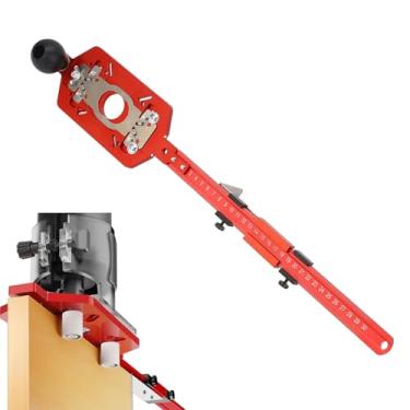 Imagem de Suporte de Ranhura para Fresamento de Roteador, Gabarito de Corte de Círculo de Roteador de Liga de Alumínio Ajustável 3 Em 1, Ferramenta de Gabarito de Roteador Multifuncional