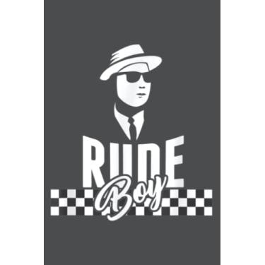 Imagem de Ska Rude Boy Reggae Two Tone checkered music gift: - Daily planner notebook, Size format 6.0 x 9.0 inches pages