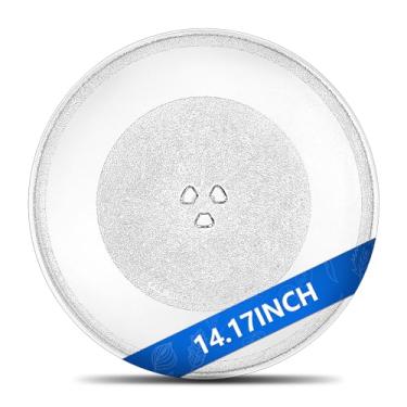 Imagem de MJS47373304 Prato giratório de vidro para micro-ondas de 36 cm, substituição do prato de vidro para micro-ondas MJS47373301 MJS47373302 compatível com Whirlpool, Jenn-Air, KitchenAid - Prato de