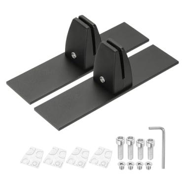 Imagem de PATIKIL Braçadeira de suporte para divisória de mesa de 4,6 x 3,3 x 6,3 cm, 2 peças de braçadeira de alumínio para divisória de mesa, suporte de proteção contra espirros para painel de mesa de