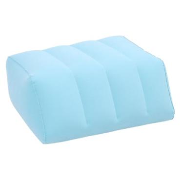 Imagem de Travesseiro de Cunha Inflável, Travesseiro Portátil de Elevação de Perna Em PVC para Dormir, Inchaço, Design Ergonômico Azul para Melhorar a Qualidade do Sono