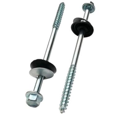 Imagem de Parafuso Telheiro 5/16 110mm Zincado 300 Unidades Completo - PREGOFORT