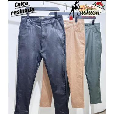 Imagem de Calça Resinada/ Moda Feminina/Tendência/Plus Size - Nanda Fashion Bout