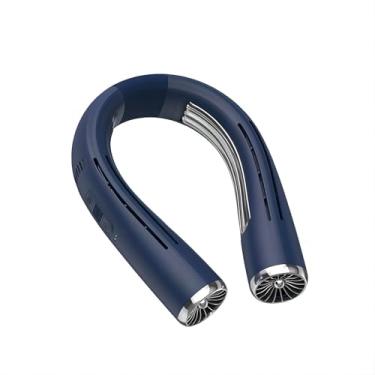 Imagem de AloveH Ventilador de pescoço com placa de resfriamento, bateria recarregável USB-C de 6000 mAh, ventilador usável, ar condicionado de pescoço, refrigerador de pescoço para mulheres e homens, viagens,