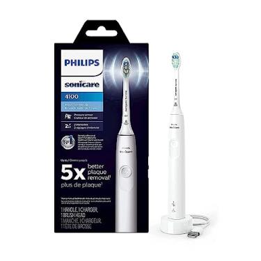 Imagem de Phillips Sonicare Sonicare ProtectiveClean remove até 7 vezes mais placas, bateria de longa duração, escova de dentes elétrica recarregável, Branco/Cinza