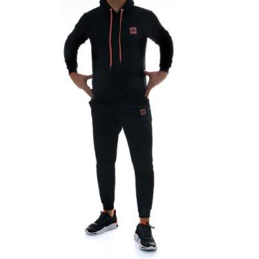 Imagem de Blusa e Calça de Moletom Masculino - Island Shark, Preto, Caramelo, gg