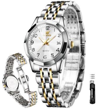 Imagem de Relógio Feminino OLEVS - Quartzo, Aço Inoxidável Dourado/Prateado - 30