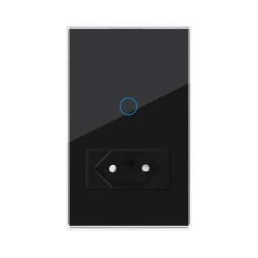 Imagem de Soquete Wi-Fi Inteligente 10A/20A - Painel de Toque 118x72mm com Vidro