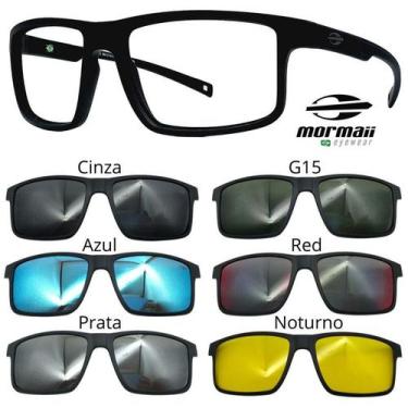 Imagem de Armação de Grau Mormaii 6127 Swap 5 com 6 Clipons - Escolha, Preto fos