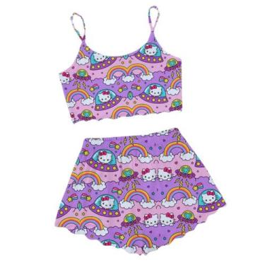Imagem de  Pijama Feminino Curto Stitch Baby Doll Virginia Short Doll - Isysser 