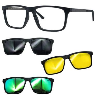 Imagem de Oculos Mormaii 6132 Swap 6 Preto Fosco com 3 Clipons CVN, Preto fosco