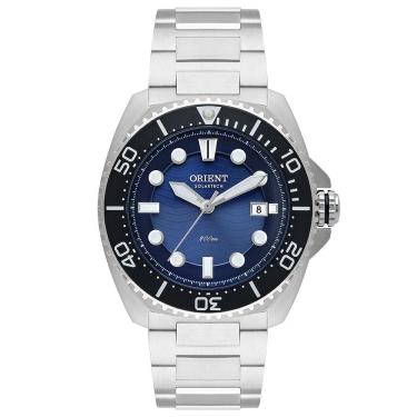 Imagem de Relógio ORIENT masculino solar prata azul MBSS1471 D1SX