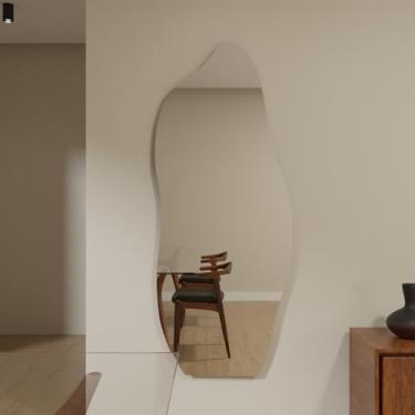 Imagem de Espelho Grande Corpo Inteiro 170x70 Orgânico Luxo Decoração Quarto Sala