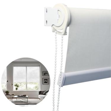 Imagem de Atlas - Persiana Rolo de Tela Solar de Trama Intermediária de 3%, Tamanho de 160x160cm, Cor Off White