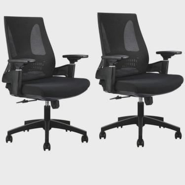 Imagem de Kit com 2 Cadeiras Office Diretor Toledo com Braços 3D NR17
