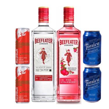 Imagem de Gin Beefeater London Dry / Pink 750ml + Tônica + Red Bull