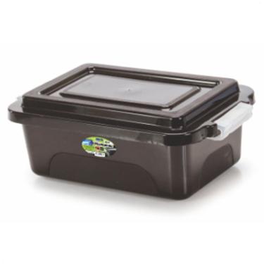 Imagem de Caixa Organizadora Baixa Black 2,5 Litros Com Tampa E Trava