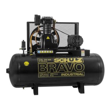 Imagem de Compressor de Ar Schulz CSL20 BRAVO200 20PCM 183LT Trifásico