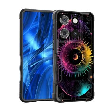 Imagem de EFGWSDER Capa para Moto G Stylus 5G 2025, [camada dupla] [proteção contra quedas de grau militar] Capa resistente à prova de choque para Motorola Moto G Stylus 5G 2025, estampa fofa de lua e sol