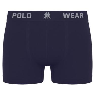 Imagem de Cueca Boxer Polo Wear Masculina, G, Marinho