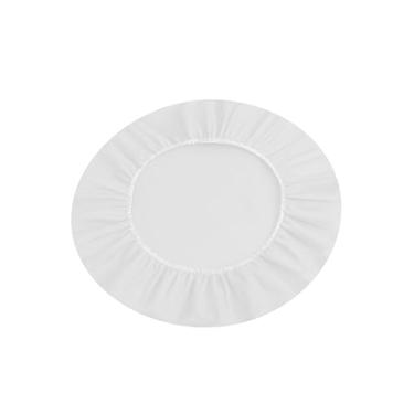 Imagem de Kit 2 Capas Sousplat Redondo Liso Tecido Oxford 35x35cm Jogo Americano Mesa Posta 2 Lugares Branco