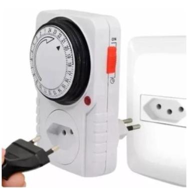 Imagem de Temporizador Mecânico De Tomada Bivolt  110v / 220v Envio já - WCAN