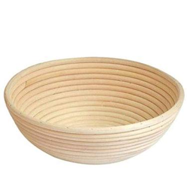 Imagem de Cesta de pão redonda de fermentação em vime natural fabricação de cestas de pão cestas de pão para massa crescente - P: 13 6 cm