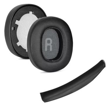 Imagem de Almofadas de Substituição + Espuma para alça de cabeça para j b l Tune 700(700BT)/710(710BT)/720(720BT)/750(750BT,750BTNC)/760(760NC)/770(770NC), Com Espuma de Isolamento Mais Suave (Preto)