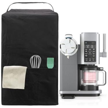 Imagem de Linkidea Capa contra poeira para máquina de sorvete, capa resistente à prova d'água para máquina de sorvete de tecido Oxford compatível com Ninja NC701 (preto)