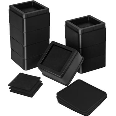 Imagem de Utopia Bedding Furniture and Bed Risers (pacote com 8) – 5 cm empilhável Square Risers para sofá, mesa e poltrona levanta até 270 kg – inclui plástico durável e antiderrapante