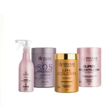Imagem de Kit De Terapia Capilar De 3 Máscaras E Queratina Da Dyusar - Dyusar Co