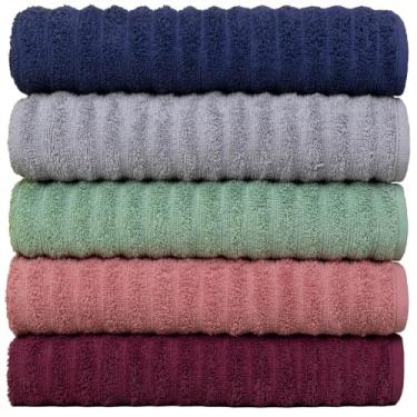 Imagem de Kit Com 5 Toalhas Banhão Fio Penteado Extra Macia - Soft (Variadas)