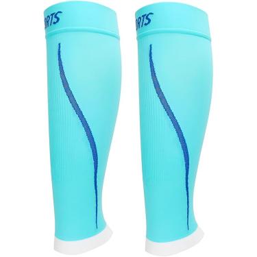 Imagem de 1 Par Meia Compressão Panturrilha Azul Claro Corrida Trilha