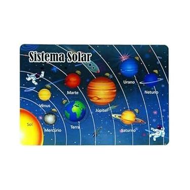 Imagem de JOGO EDUCATIVO TABULEIRO MDF SISTEMA SOLAR ENCAIXE - MEGA IMPRESS