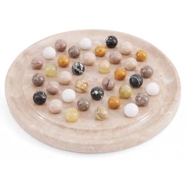 Imagem de Radicaln Marble Solitaire Board Game with 42 Piece Verona Marbles Classic One Player Gameplay 10 inch Strategy Puzzle Board Games Adults Tabletop Game, Birthday Gift, Table Games