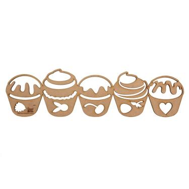 Imagem de Régua Para Barrado Mdf Cupcake