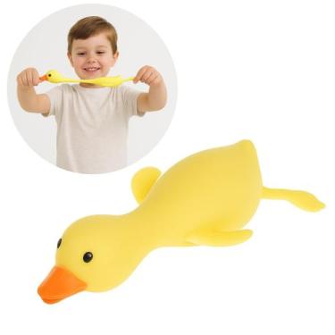 Imagem de Brinquedo Infantil Patinho de Borracha Estica 17cm Divertido - Art Bri