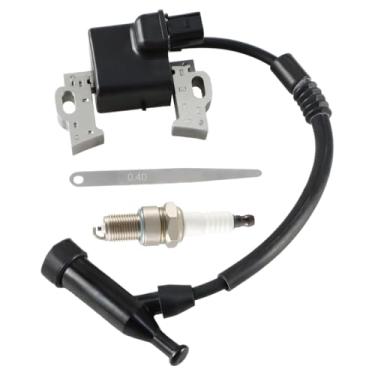 Imagem de KPALAG Bobina De Ignição Com Conector 4 Pinos, Vela Compatível Motores Honda Gx390T Gx340, Bomba D'Água Wt40Xk3, Gerador Em5000Sxk3 Eb5000Xk3, Substituição Nº 30500-Z5T-003