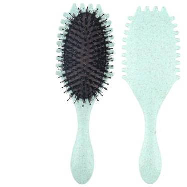 Imagem de Escova modeladora Curls Define para cabelos emaranhados, desembaraçadora e modeladora para definir e modelar cabelos (verde)