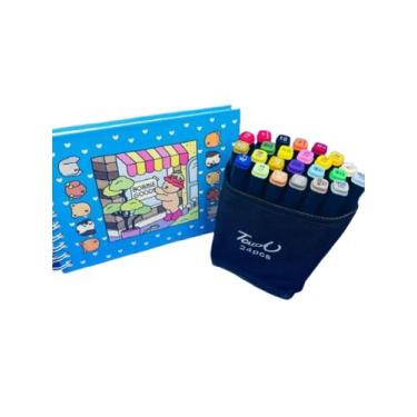 Imagem de Kit Livro Bobbie Goods + Canetinhas 24 Pçs De Colorir, Azul