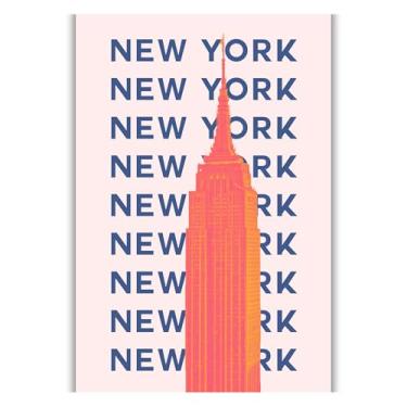 Imagem de Arte de parede de Nova York - Impressão do Empire State Building 28 x 35 sem moldura NYC City Poster Urban Apartment Decor Travel Typography Manhattan Skyline Gift