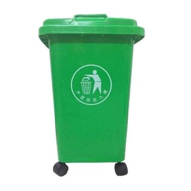 Imagem de Lixeira Verde Lata Lixo Multifuncional Espessa Para Áreas Externas Lata Lixo Industrial Comunitária Com Rodas Lixeiras Internas/externas(30L)