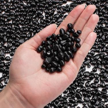 Imagem de Keedolla 425 g Aquário Peixes Cascalho Pedras de Vidro Pedras Preciosas, Pedras de Vidro Pretas, Enchimento de Vaso para Fonte Planta Suculenta Pedra Decorativa Pedra Pedra Pedra