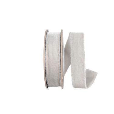 Imagem de Reliant Ribbon Fita de veludo com borda desgastada Dutchess, cinza