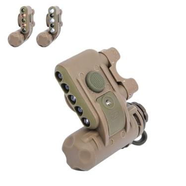 Imagem de Luz de capacete tático com farol estroboscópico IR LED vermelho e branco, lâmpada de sinal de sobrevivência de airsoft com acessórios de montagem para capacetes ARC MICH trilho guia