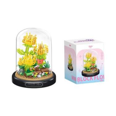 Imagem de Buquê De Rosas Vermelhas Decoração De Mesa Bonsai Romântico Diy Blocos