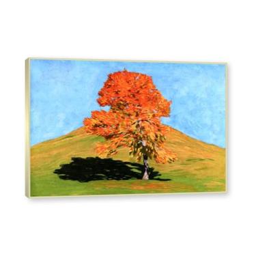 Imagem de NHLDZYH Moldura dourada champanhe. Quadros de pinturas famosas. (árvore de cerejeira) de Hans Emmenegger. Impressão em tela. Quadros decoração de parede. 50x70cm